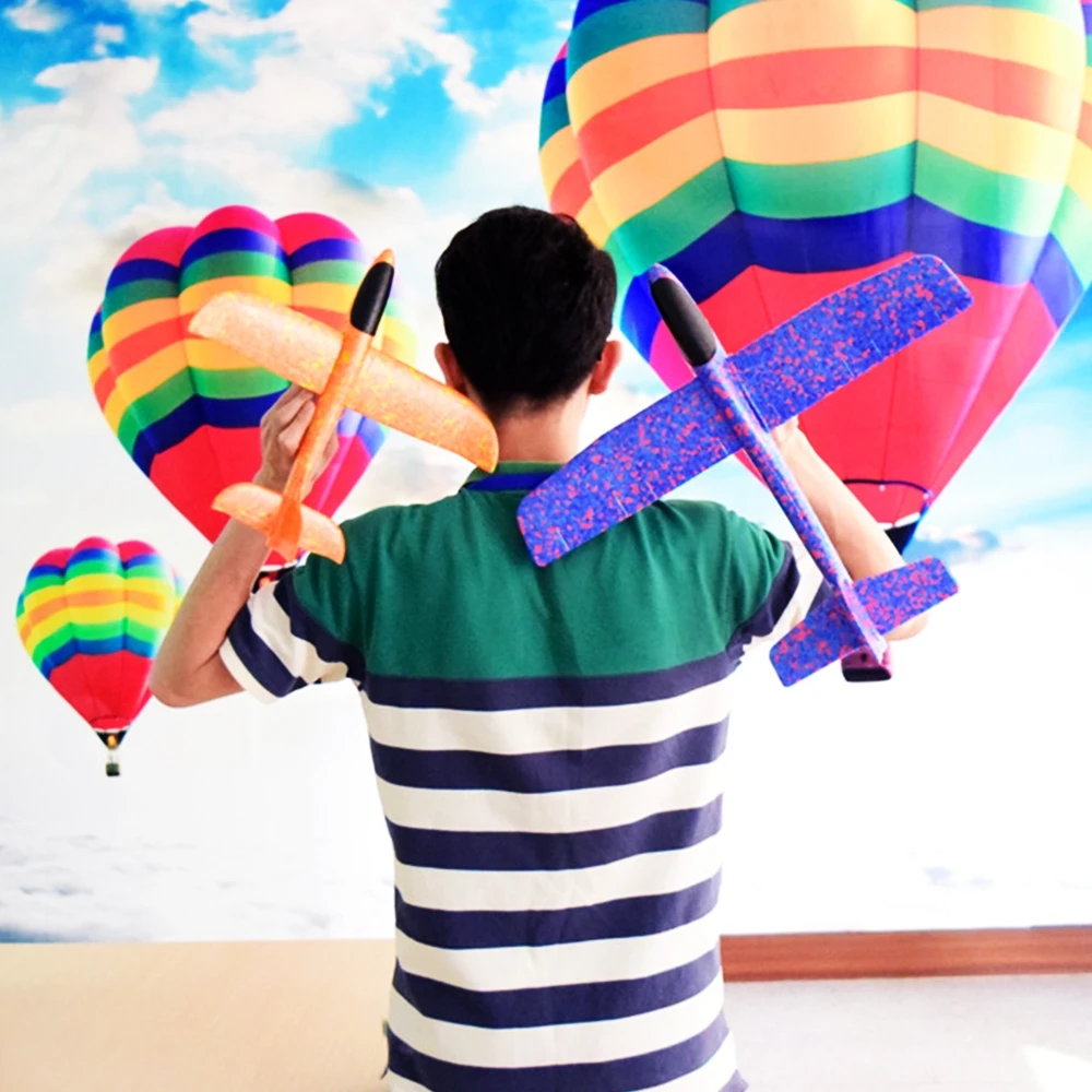 48CM Ultra Light Hand Throwing Plane Model Foam Aircraft Kid Throwing Glider Toys For Children