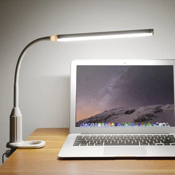 

5W 24 LEDs Eye Protect Clamp Clip Light Led Mini Desk Lamp Table Lamp Stepless Dimmable Bendable USB Powered Touch Sensor