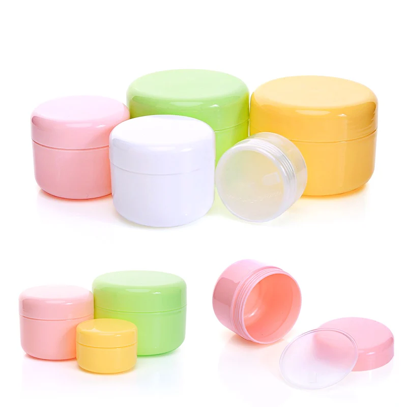 

New Hot Sale 1PC 20g/50g/100g Cosmetic Container Face Cream Bottles Lotion Travel Bottle Empty Refillable Plastic Makeup Jar