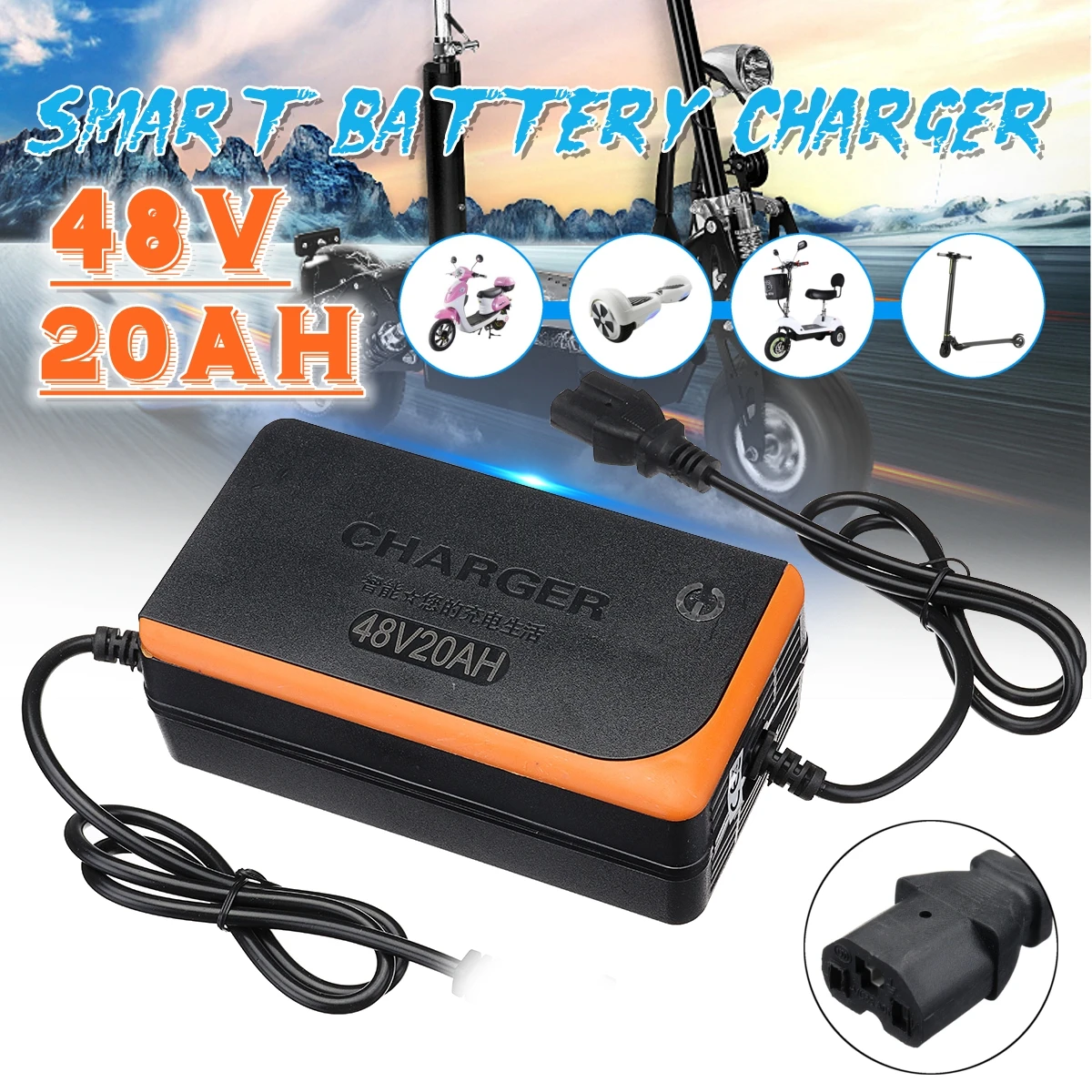 Buy 48V 20AH US Plug Lead Acid Battery Charger For