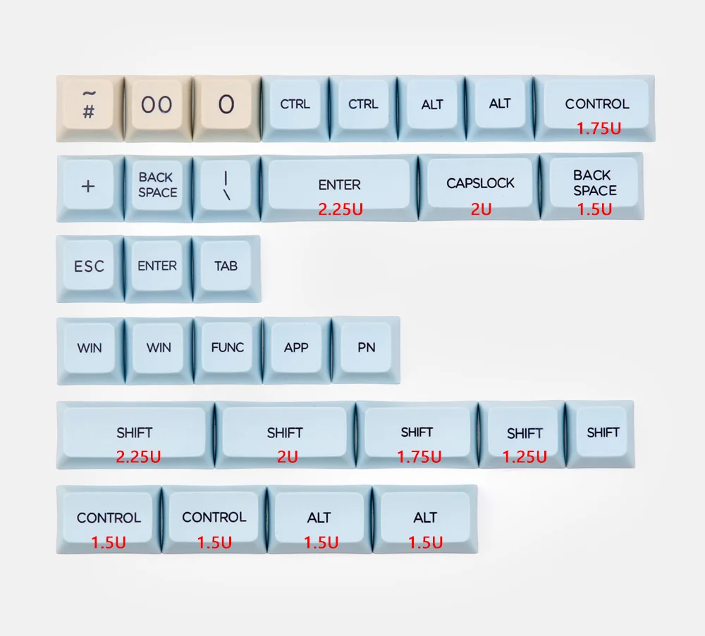 Moonlanding 1969 165 Key XDA Profile Dye-sub PBT Keycaps Full Layout Keycap Set Professional gaming