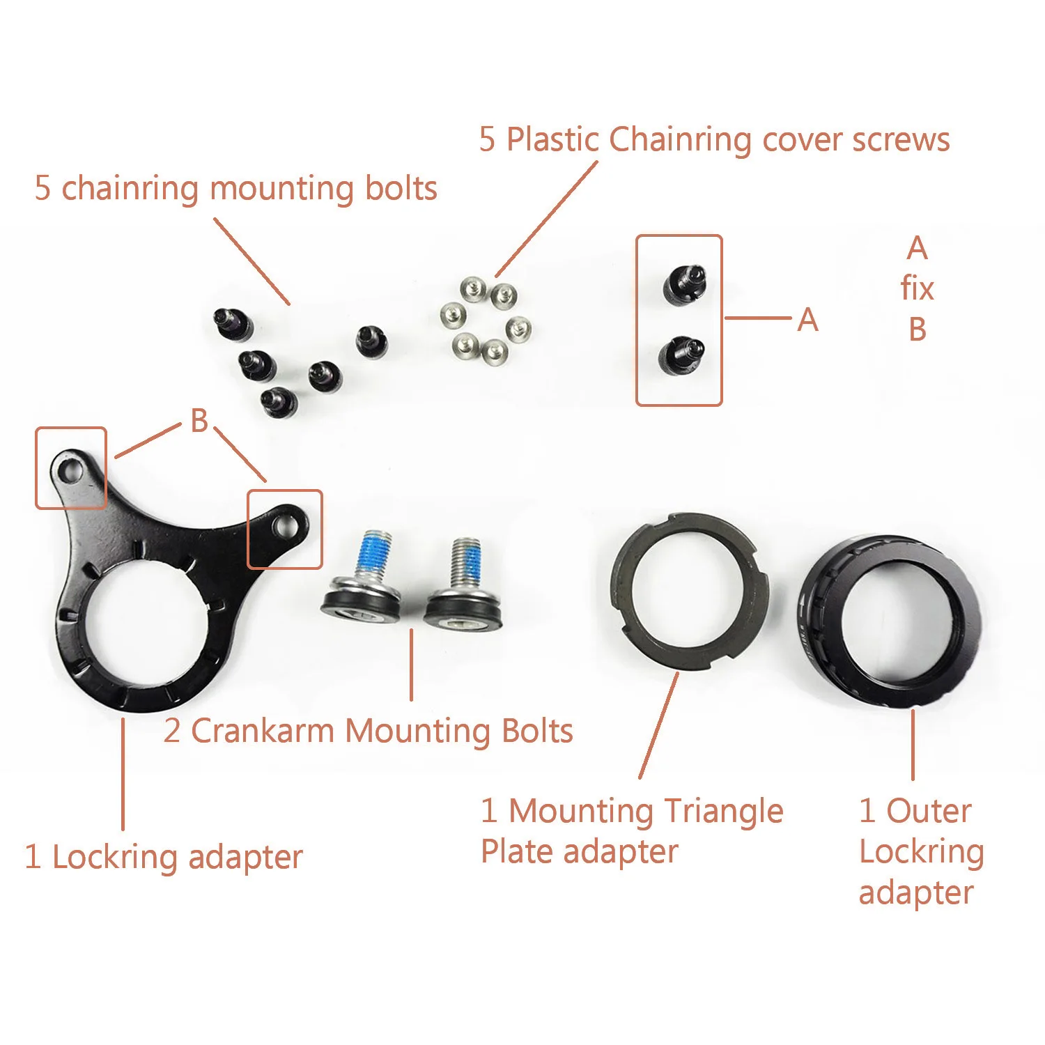 Best okfeet 68-100mm Electric Bicycle Assembling Components Mountain Bike Plate Installation Parts For Bafang Mid Motor Kit 4