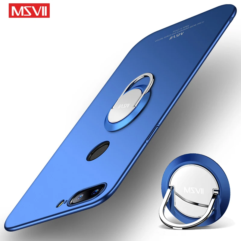 

OnePlus 5T Case MSVII Finger Ring Ultra Thin Frosted Cover For One Plus 5 Case Metal Car Magnetic Holder Cove For One Plus 5 5T