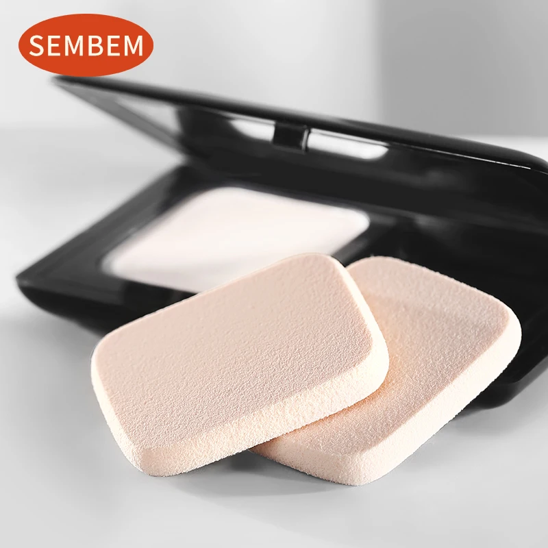 

SEMBEM Make Up Foundation Sponge Beauty Sponge Makeup Face Powder Puff Flawless Round Square Cosmetic Puff 2pcs Make Up Tools