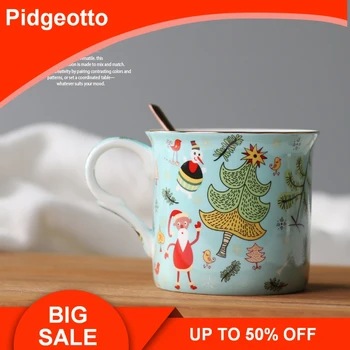 

320ml Hot Sale Christmas Party Ceramic Coffee Mug Snowman Water Mugs and Cups Christmas Gifts Free Shipping