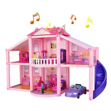 Кукольный дом мебель Diy Миниатюрный пылезащитный чехол 3D Деревянный миниатюрный кукольный домик игрушки для детей день рождения Новогодние подарки