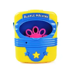 Забавные дует машина с пузырями автоматический Электрический удобный пузырь машины игрушки мыло мыльные пузыри воздуходувка для детские