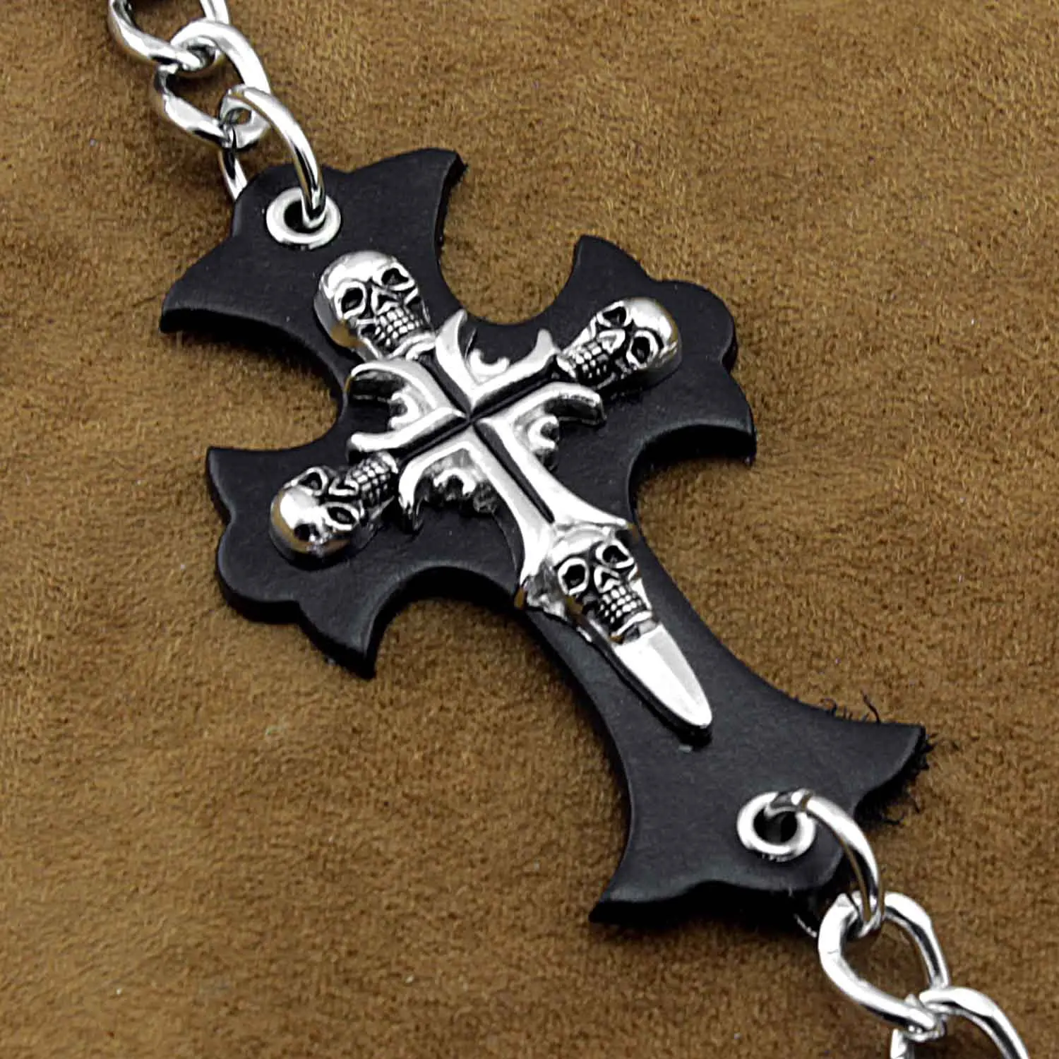 Fashion Punk Hip-hop Trendy leather Belts Waist Chain Male Pants Chain  Men women Jeans Silver Metal Clothing Accessories WZ04