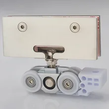 Чистый шкив душевая комната ванная стеклянная дверь вешалка движущаяся дверь 4 колеса шкив