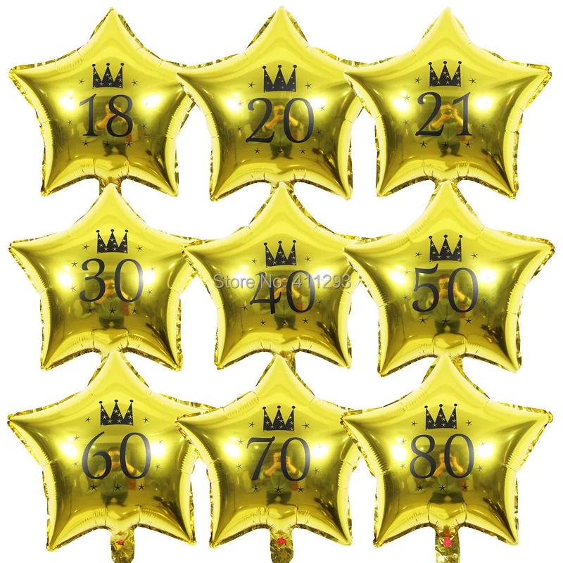 3 шт./лот 30th на день рождения воздушные шары 16 18 20 21 30 40 50 60 70 80th День Рождения