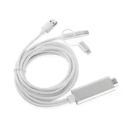 3-в-1 освещение/Тип-C/Micro USB для кабеля HDMI Co-адаптер частота 1080 P Разрешение для устройств IOS и Android