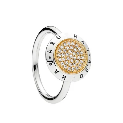 

Authentic 925 Sterling Silver Signature With Clear CZ Ring Compatible With Pandora European Famous Brand Jewelry For Women Girls