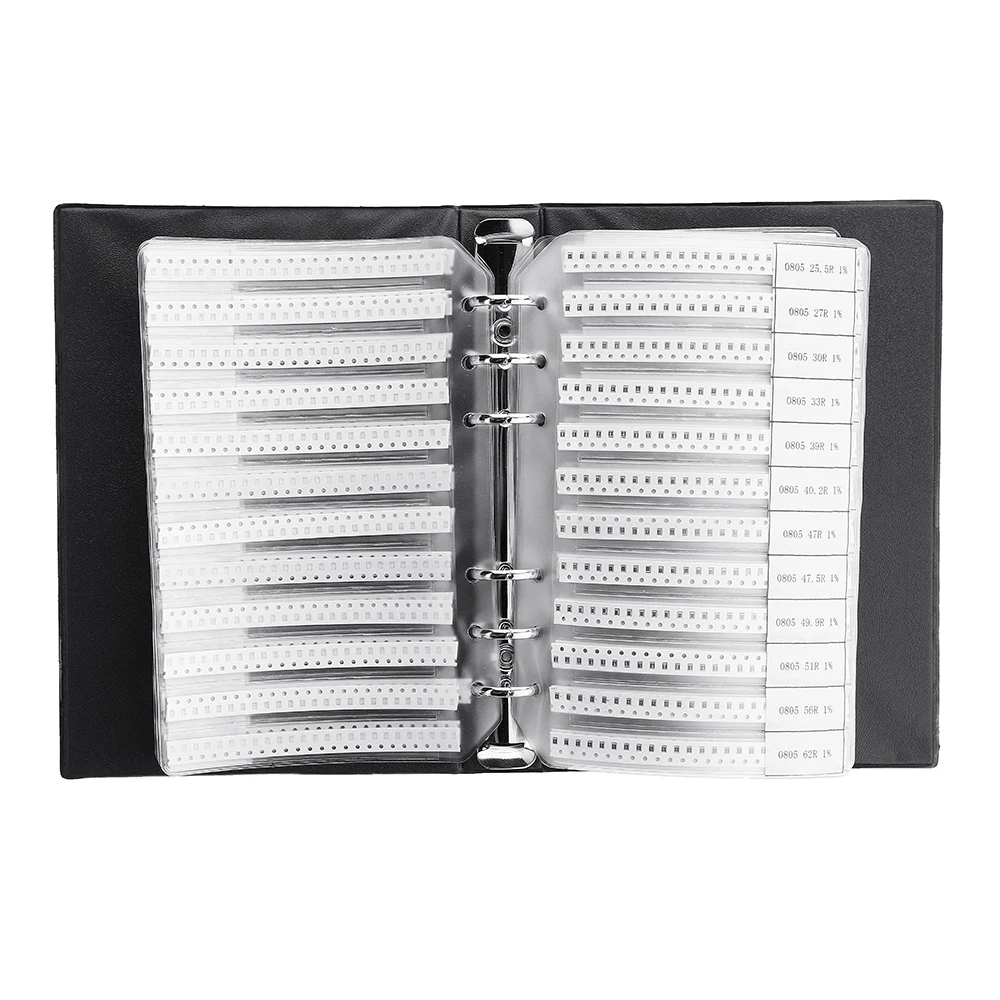 

5525Pcs/Lot 0805 SMD Chip Sample Book Resistors 1% -20M Tolerance 221Values 25pcs Assortment Kit Sample Book