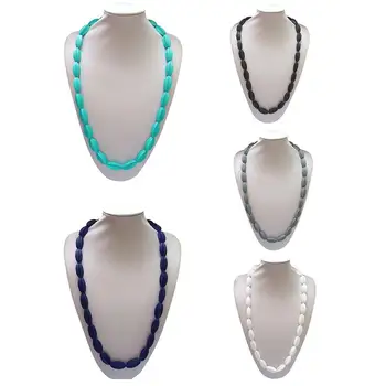 

Baby Beads Teething Necklace Breastfeeding Mom Necklace Baby Teether Shower Gift