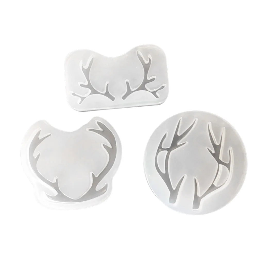 

3 PCS/Set Deer Horn Silicone Molds Cake Decorating Tools Jewelry Fondant Candy Dessert Chocolate Mold