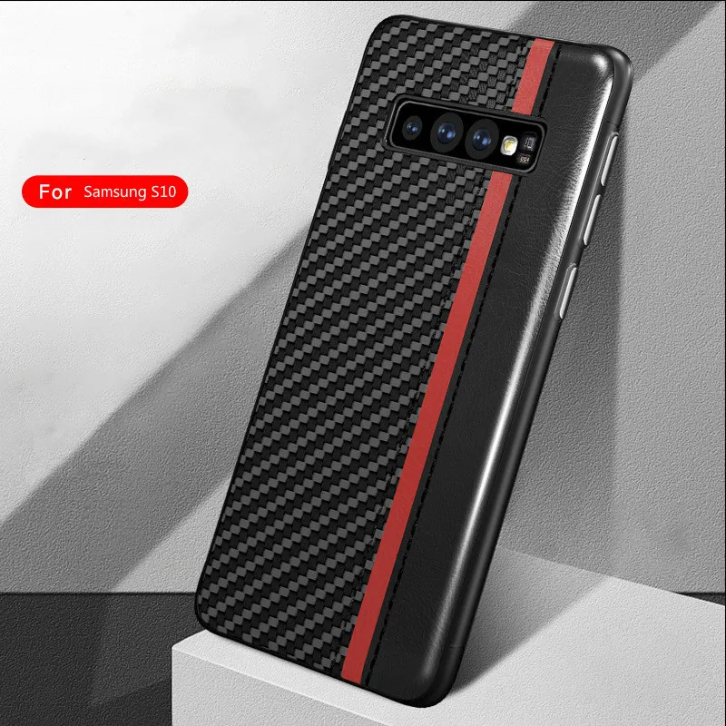 

For Samsung S10 Case Fashion Fiber and PU Protection Back Cover for Samsung Galaxy S10 Plus Case for Samsung S10 Lite Case