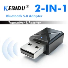 Kebidu Bluetooth 5,0 передатчик приемник 2 в 1 беспроводной мини 3,5 мм AUX Стерео адаптер автомобильный комплект для автомобиля воспроизведения музыки для ПК ТВ