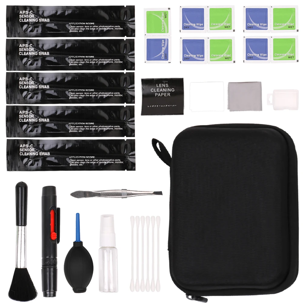 

Andoer Basics Photography Cleaning Kit Accessories Cleaning Kit for DSLR Cameras and Electronic Lens / Sensor / LCD Screen Clean