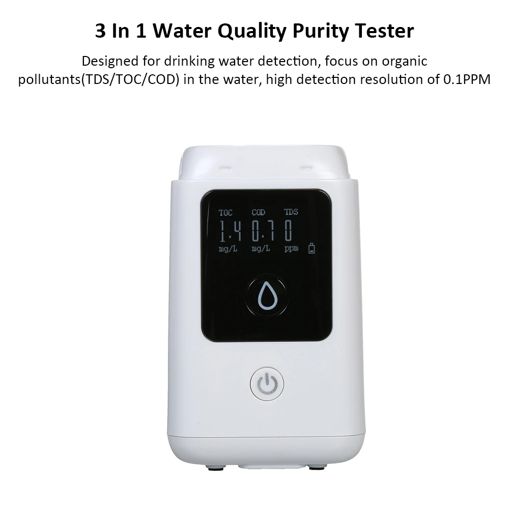 

3 In 1 Digital Water Tester TOC COD TDS Water Quality Purity Meter LCD Display Multifunctional Portable Water Meter Monitor