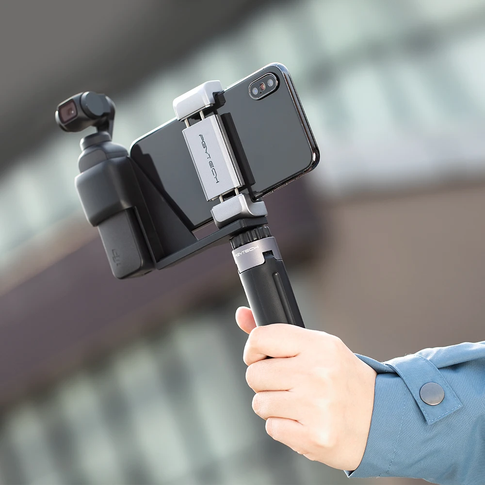 PGYTECH DJI OSMO карманный мини ручка Настольный Штатив для экшн-камеры GoPro 1/4 резьба порт для фотографии аксессуары расширения