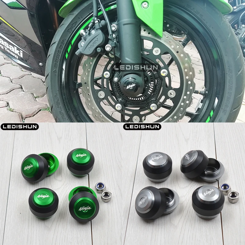 

For Kawasaki NINJA 400 NINJA400 Z400 Motorcycle Front and rear wheels drop ball / shock absorber front axle slider swingarm