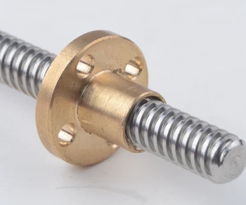 

2pcs/lot 3d printer parts T8 lead screw length 500mm lead 1mm 2mm 4mm 304 stainless steel trapezoidal screw with brass nut