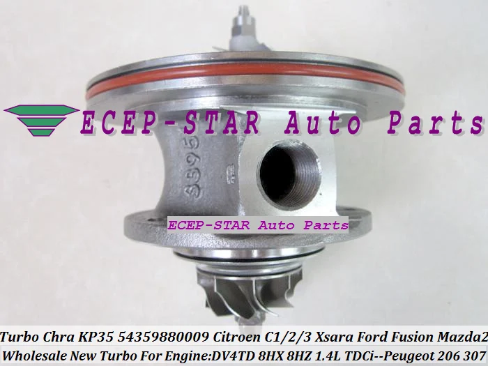 Turbo CHRA Cartridge Core KP35 54359880009  Citroen C1 C2 C3 Xsara Ford Fusion Mazda 2 PEUGEOT 206 307 1.4L TDCi DV4TD 8HX 8HZ (4)