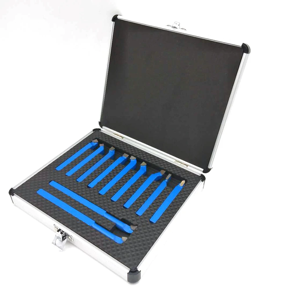 

11PCS Metal Carbide CNC Lathe Tools Mayitr Carbide Brazed Tipped Cutter Tool Bit Cutting Set Kits Welding Turning Tool Holder
