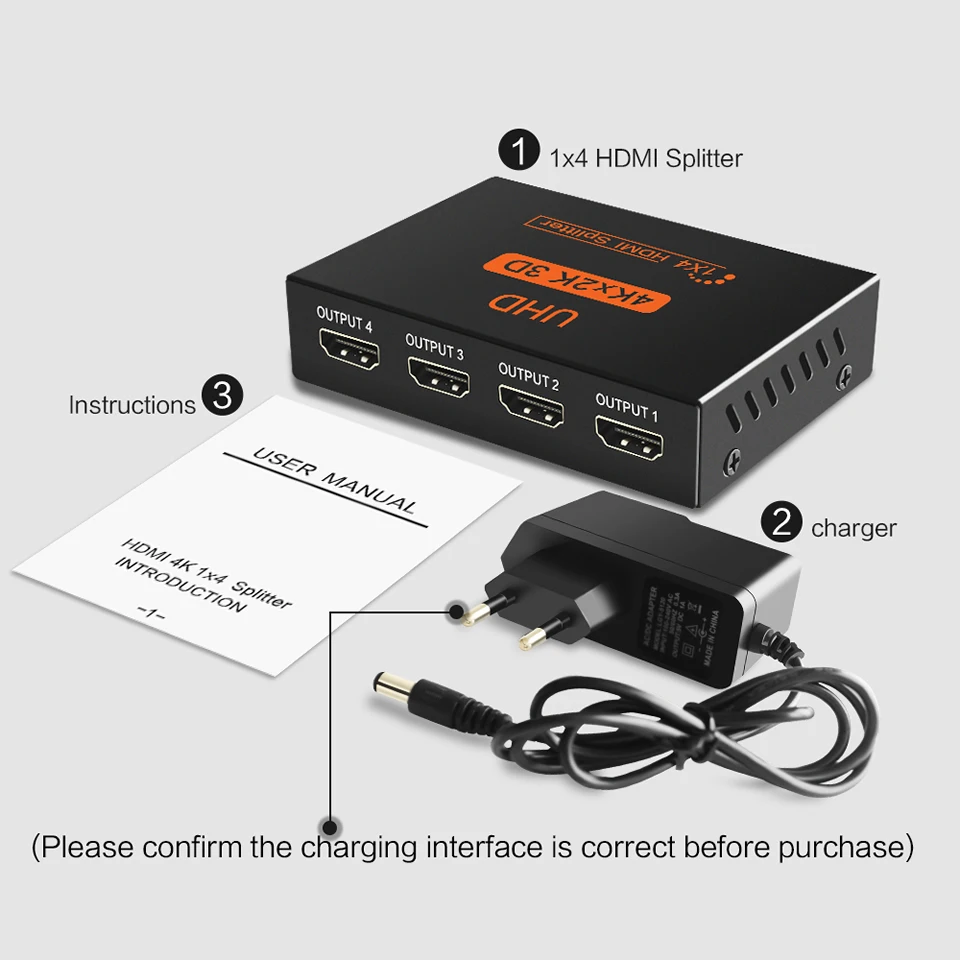 Разветвитель 4K HDMI Full HD 1080P видео переключатель 1 в 2 4 выхода усилитель двойной