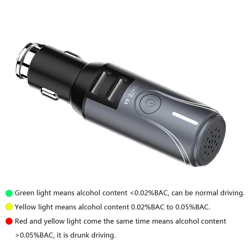 ZEAST USB порт Карманный Алкотестер спирт Тестер дыхания Смарт зарядка Детектор Газа Анализатор метр автомобильный алкотестер