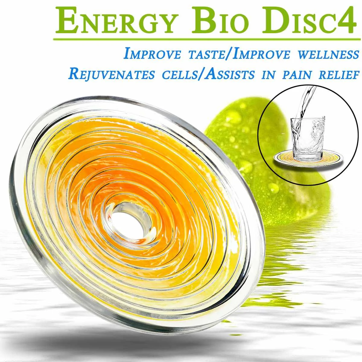 

BIO DISC 4 with silicone protection ring Scalar Energy Adisc Energizes Water Quantum Scalar Harmonize Power Energy high negative