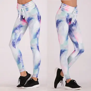 

Women Waist Soft Trendy Fitness Leggings Running Gym Stretch Sports Pants Trousers Print High Waist Skinny Pencil Leggings
