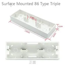 PVC Inflaming Retarding 86 Type General Purpose Ming Box Connection Open Boxes Switch Box Socket Case Triple Three