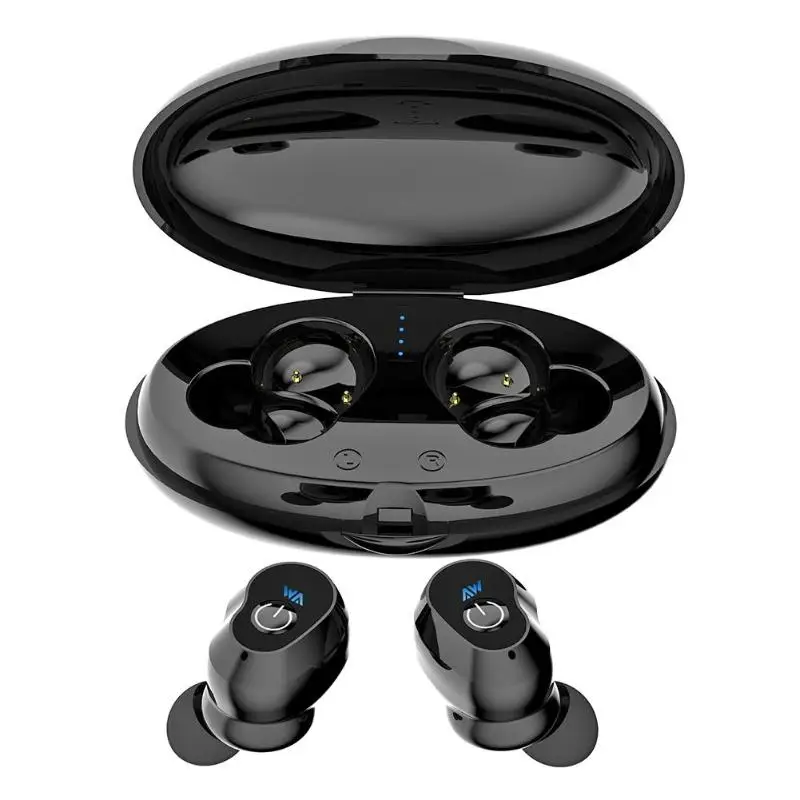 

WA02 TWS Mini Bluetooth Earphones Wireless HiFi Stereo In-Ear Waterproof Earbuds Headset with Charging Box