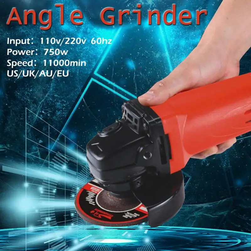 

100mm 800w 110v/220v Electric Angle Grinder Grinding Wheel Grinder Tool 4 Inch Portable Muti-Function Grinding Cutting