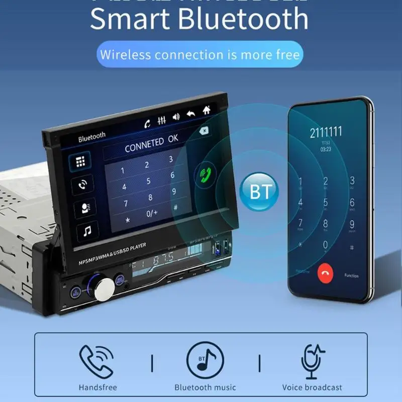 Автомобильная стереосистема T100G 7 дюймов MP5 плеер GPS Navi RDS FM AM радио Bluetooth AUX функция
