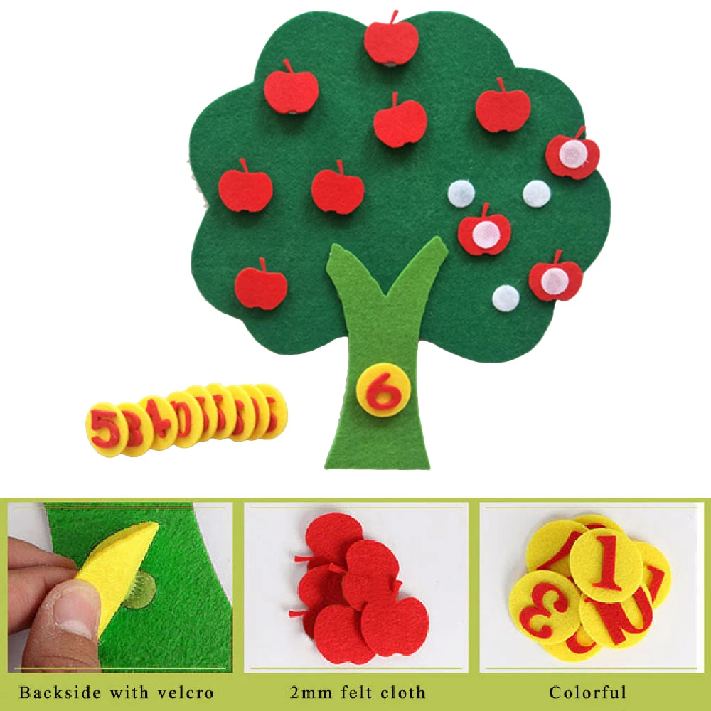 Войлочная ткань для рукоделия, принадлежности для обучения детей, Когнитивная яблоня, войлочная ткань ручной работы, детские подарки