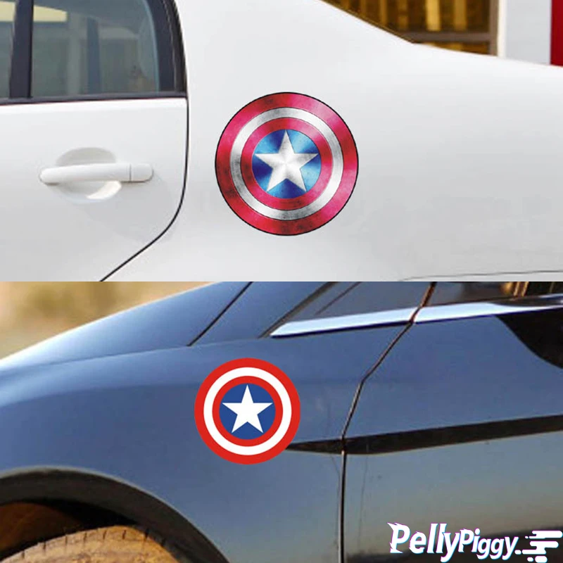 

2019 The Avengers 4 New Arrival Sticker Captain America's Shield Car Sticker Personalized Car Styling Decal 11*11cm/pc 2 Styles