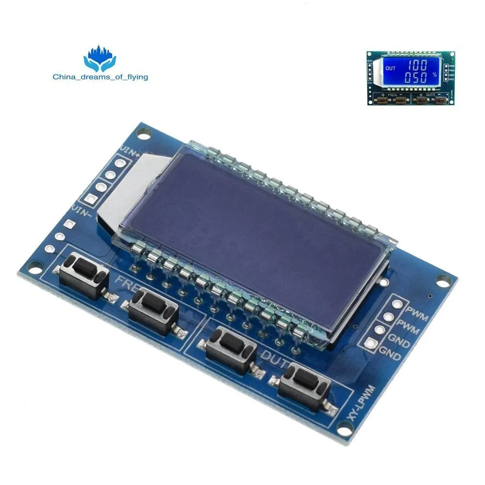 

TZT 1Hz-150Khz Signal Generator PWM Board Module Pulse Frequency Duty Cycle Adjustable Module LCD Display 3.3V-30V 1Hz - 150Khz