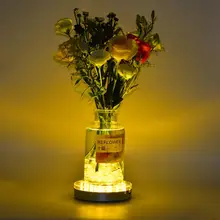 Новые продукты 10 шт/партия Свадебные украшения центральный Под вазой свет 8 дюймов точечный светодиодный свет база RGB цвет дистанционное управление