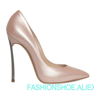 

Plus Size Pumps Pointed Toe Extreme High Heels Multi Colors Slip-on Celebrity Shoes Womens Spring 10CM Metal Heel Stiletto