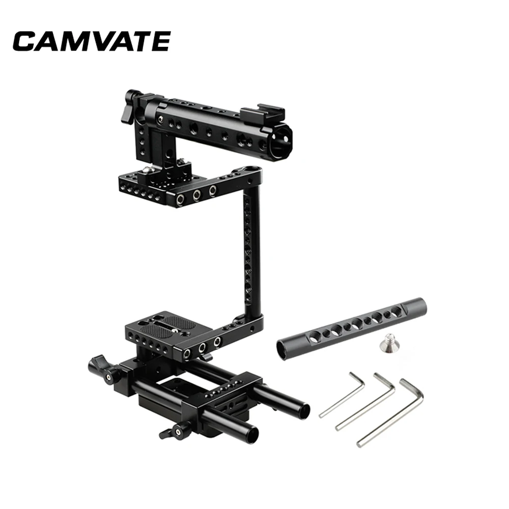 стабилизатор для камеры фотоаппарата CAMVATE Алюминиевый Стержень Rig DSLR Кейдж Топ