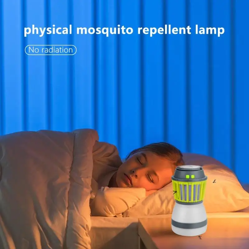 Лампа-убийца от комаров перезаряжаемое устройство для уничтожения насекомых светодиодный фонарь-палатка с жуком Zapper usb зарядка и солнечная зарядка кемпинг свет