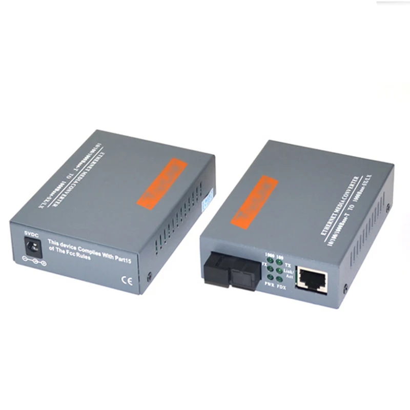 10/100/1000 м Gigabit волокно оптический Media Converter 20 км HTB-GS-20 одиночный режим Один SC порты и разъёмы внешний питание