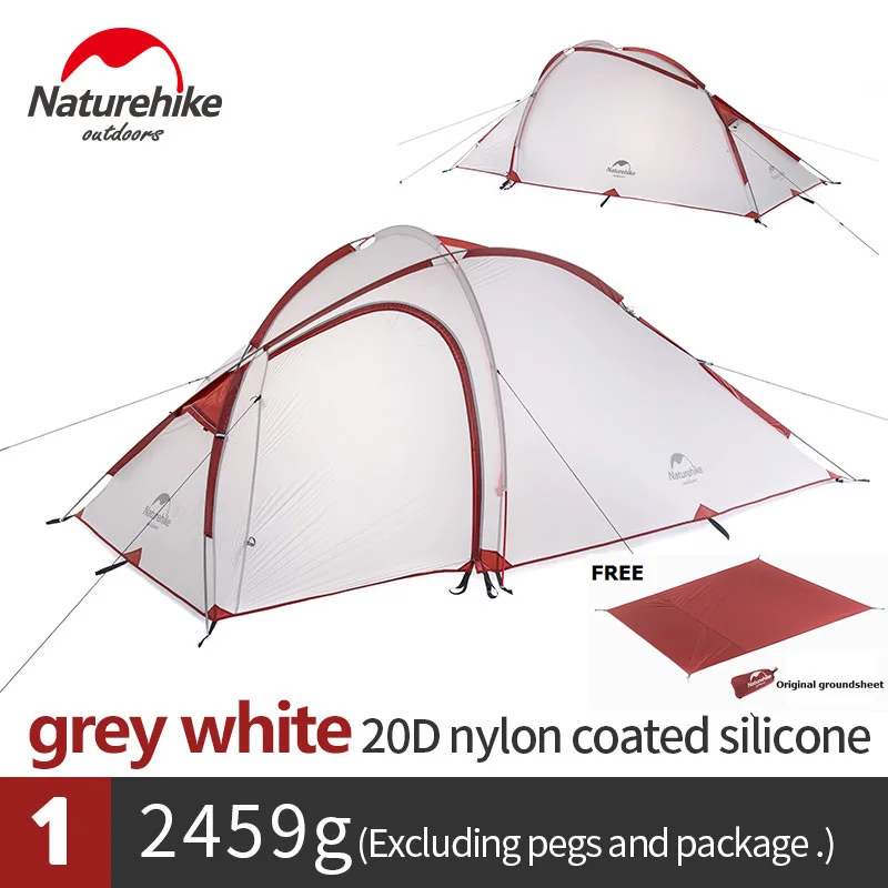 Naturehike Hiby 3 человека 4 сезонная семейная палатка 20D силиконовая Ткань Водонепроницаемая двухслойная для