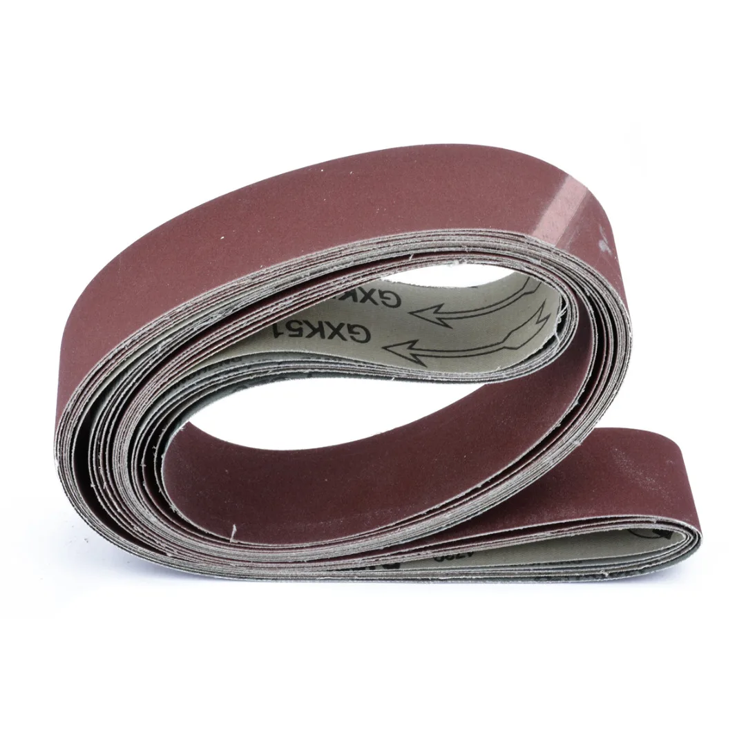 6Pcs 2" x 72" Grit Sanding Belts 180/240/320/400/600/800 Grit Assortment Metal Grinding Aluminium Bands Polisher Oxide Sander