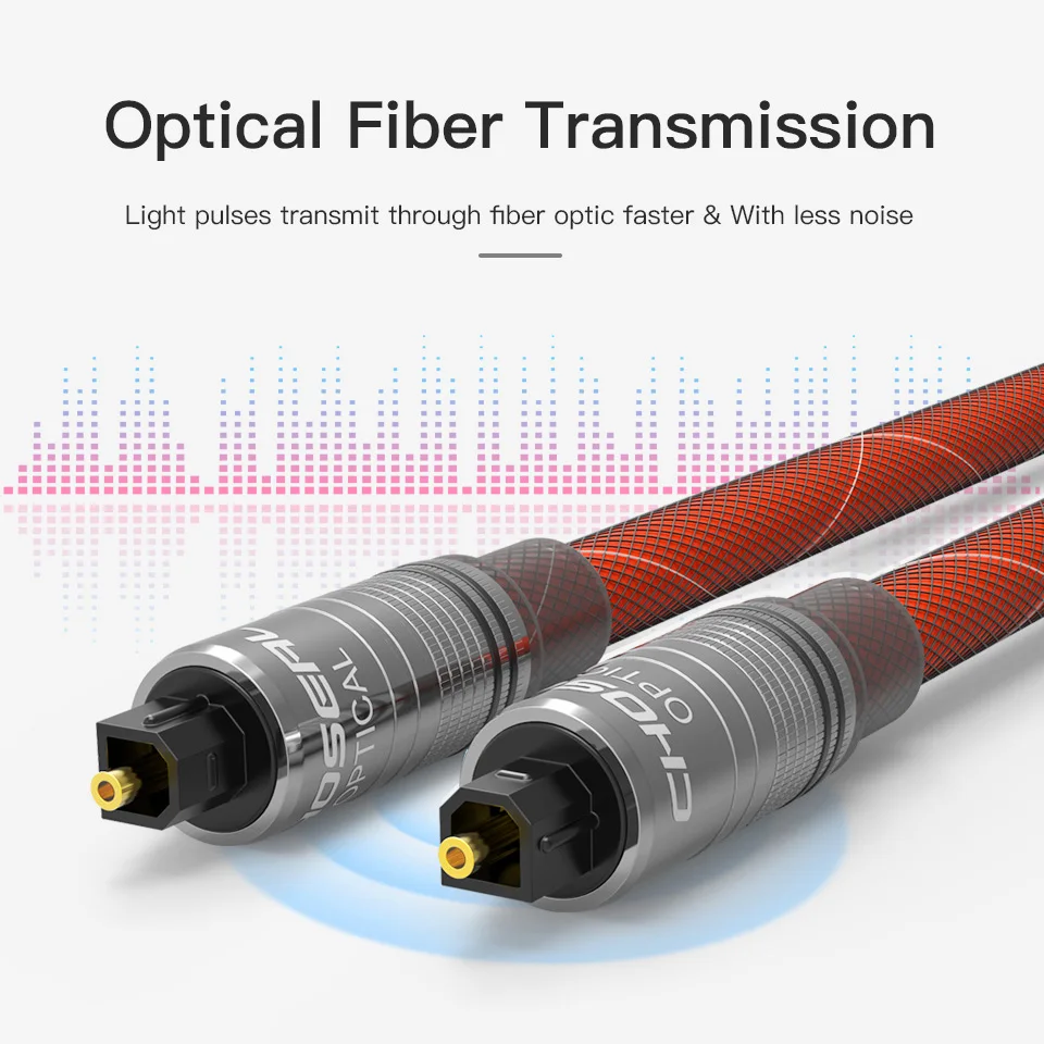 Цифровой оптический аудио кабель CHOSEAL Toslink SPDIF для домашнего кинотеатра звуковой