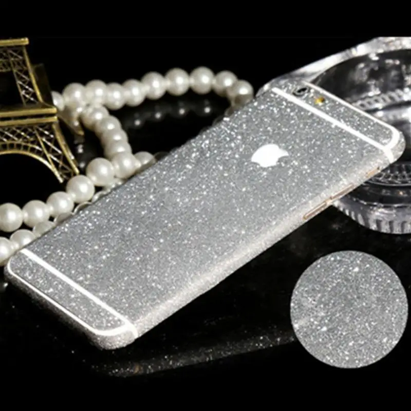 

Fashion Candy Colors Sparkling Full cover Glitter froste Shiny Phone Sticker Matte Screen Protector for iPhone 6 plus 5.5