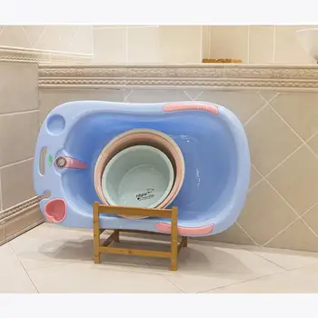 

1 Pc Washbasin Storage Rack Wooden Storage Shelf Baby Bathtub Organizer Storage Holder For Bathroom Kitchen