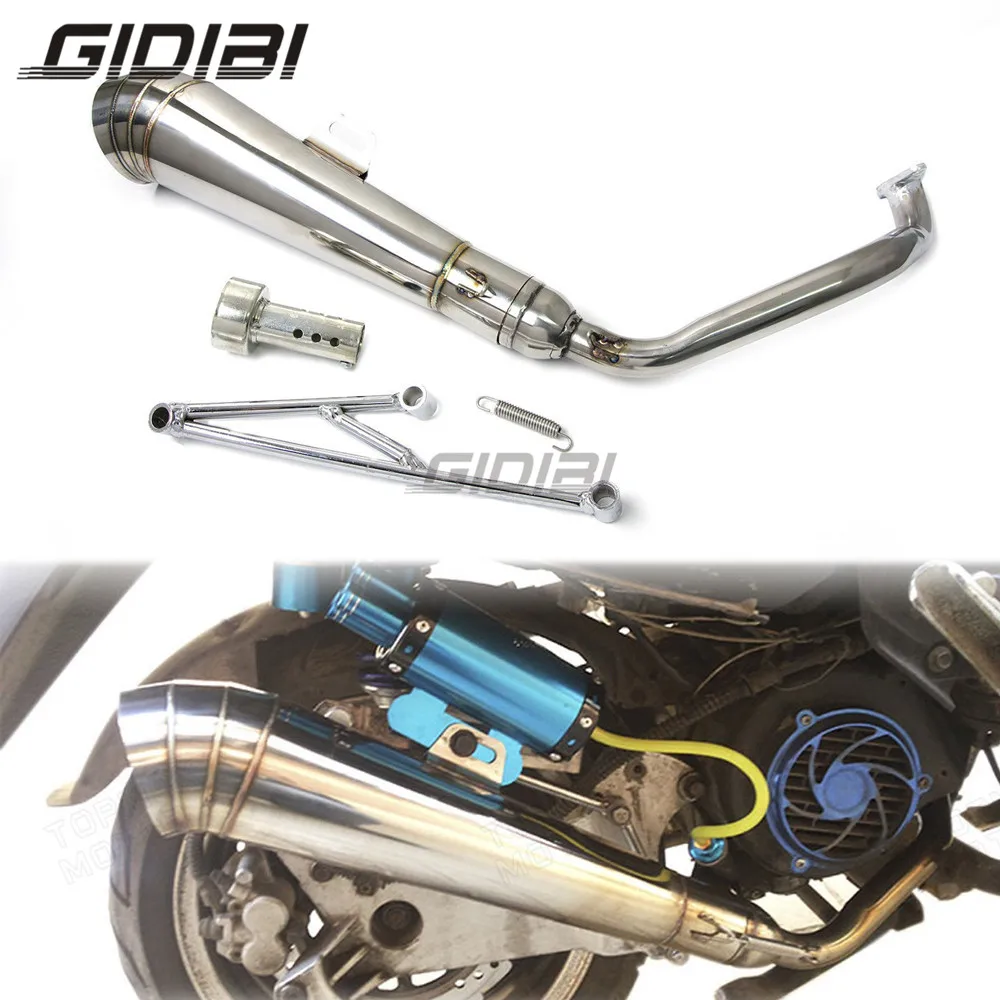 Exhaust Muffler System header exhuast pipe GP style muffler For Honda Ruckus / Zoomer / GY6 125cc or 150cc Scooters